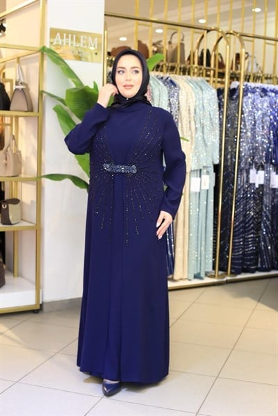 1165 KOD KREP TAŞLI ELBİSE