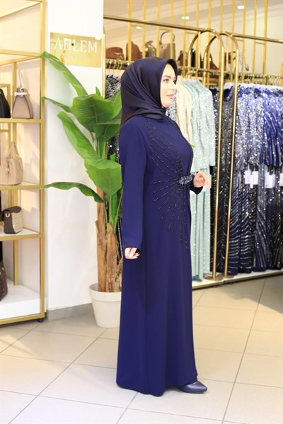 1165 KOD KREP TAŞLI ELBİSE