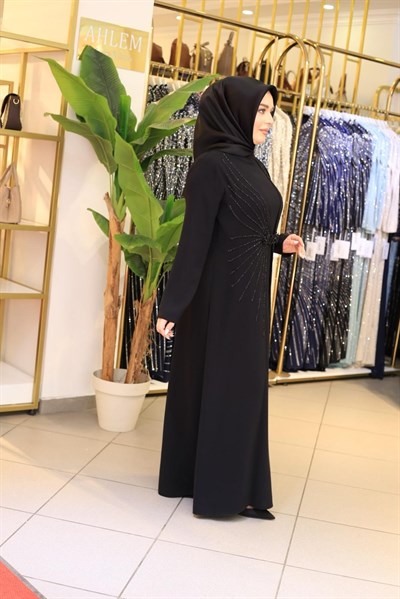 1165 KOD KREP TAŞLI ELBİSE