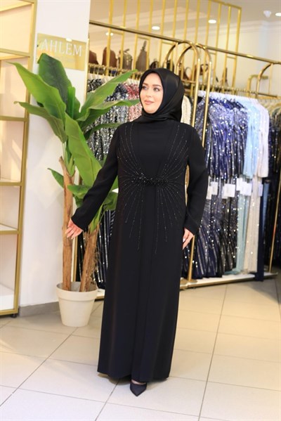 1165 KOD KREP TAŞLI ELBİSE