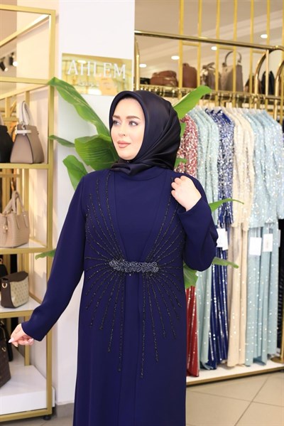 1165 KOD KREP TAŞLI ELBİSE