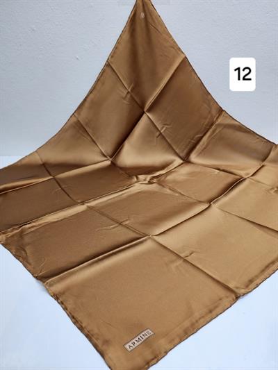 12 KOD DÜZ RENK ARMİNE SAF İPEK EŞARP STD