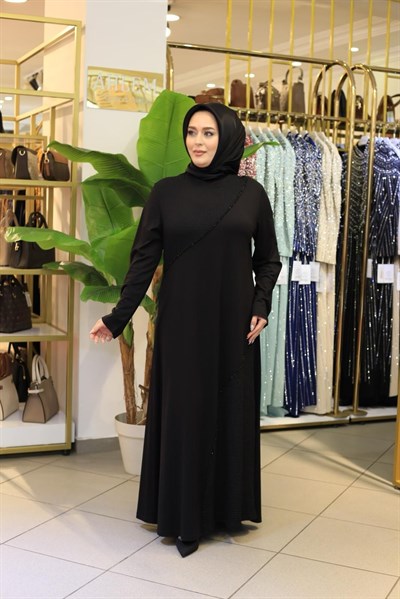 1209 KOD KENDİNDEN DESENLİ ELBİSE