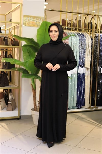 1209 KOD KENDİNDEN DESENLİ ELBİSE