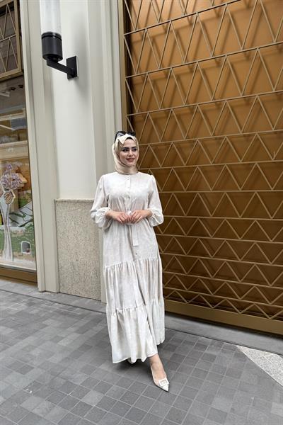 1212 فستان صيفي كاجوال تينسل كشكش 1212