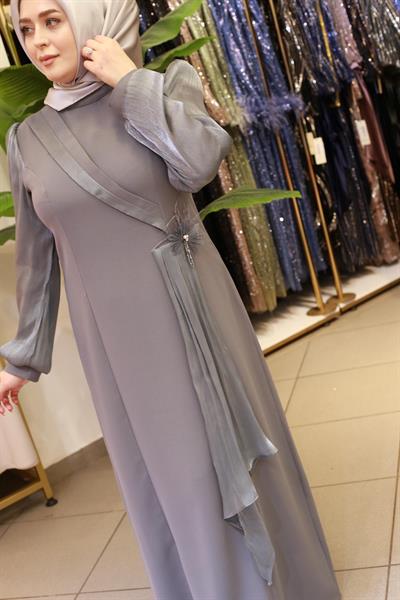 1222 CODE FLOWER DETAILED DRESS