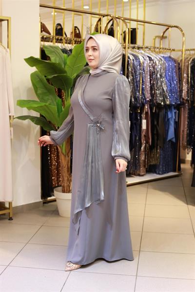 1222 CODE FLOWER DETAILED DRESS