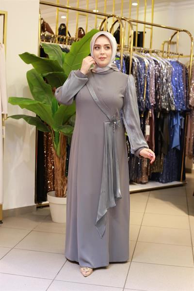 1222 CODE FLOWER DETAILED DRESS