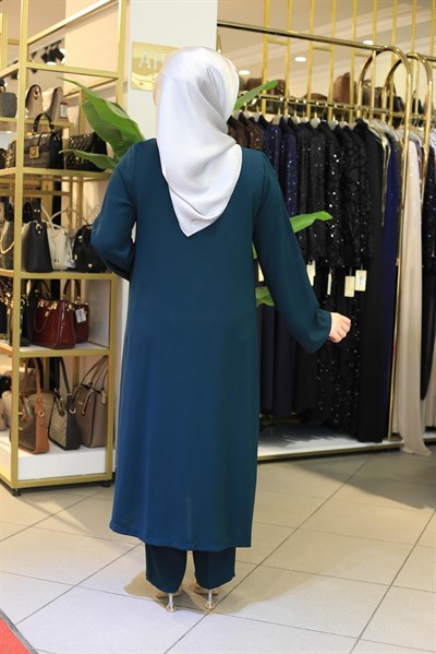 1236 KOD SAWOROSKİ TAŞLI ÜÇLÜ PANTOLONLU TAKIM