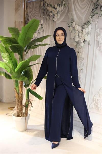 129 CODE FRONT SLIT PANTS SUIT