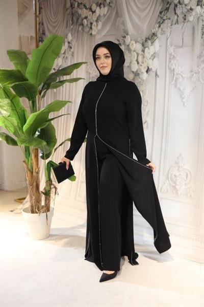 129 CODE FRONT SLIT PANTS SUIT