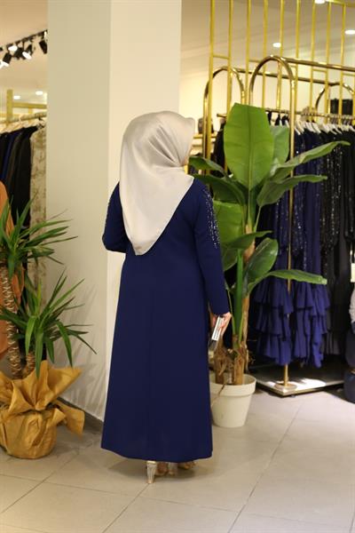 1311 CODE STONE STRIPED CREPE DRESS