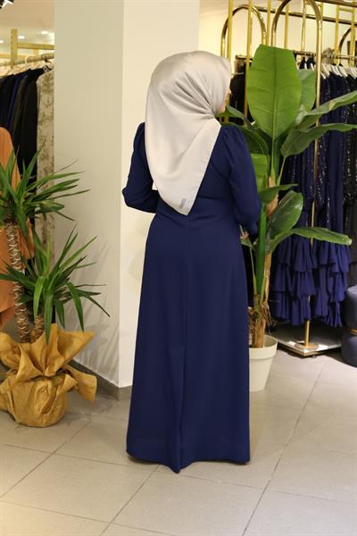 1321 CODE CREPE TAŞLI ELBİSE