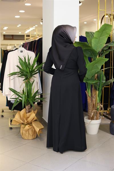 1321 CODE CREPE TAŞLI ELBİSE