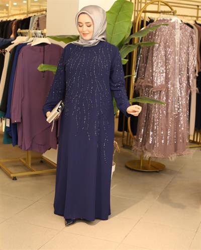 1332 كود 1332 كود فستان مخطط بالحجر المتموج