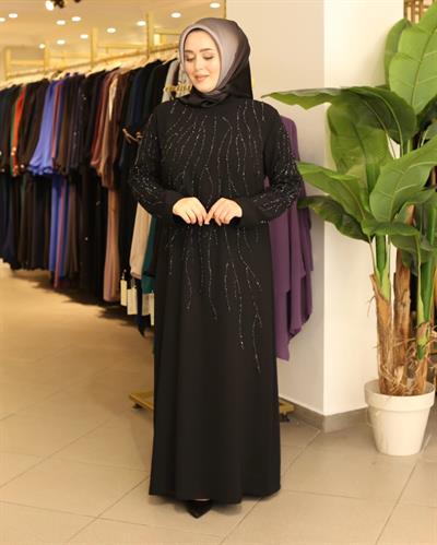 1332 كود 1332 كود فستان مخطط بالحجر المتموج