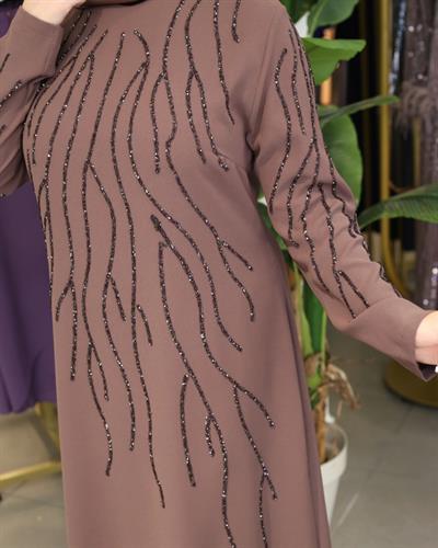 ПЛАТЬЕ В ВОЛНИСТУЮ КАМЕННУЮ ПОЛОСКУ С КОДОМ 1332