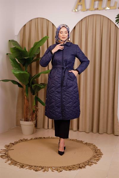 1523 CODE BELTED INFLATABLE QUILTED COAT