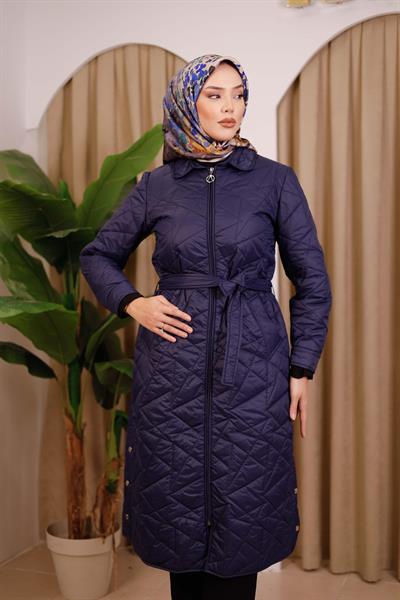 1523 CODE BELTED INFLATABLE QUILTED COAT