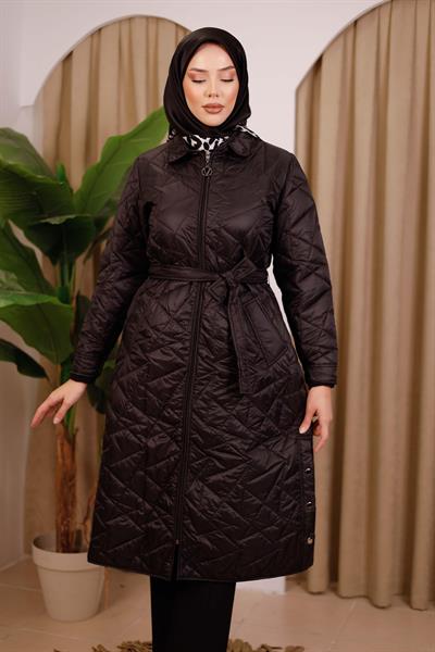 1523 CODE BELTED INFLATABLE QUILTED COAT