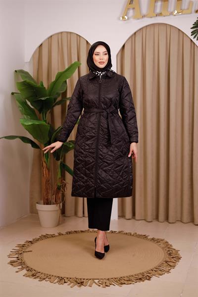 1523 CODE BELTED INFLATABLE QUILTED COAT