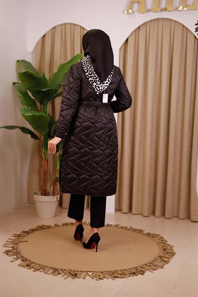1523 CODE BELTED INFLATABLE QUILTED COAT