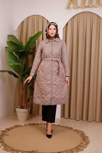 1523 CODE BELTED INFLATABLE QUILTED COAT