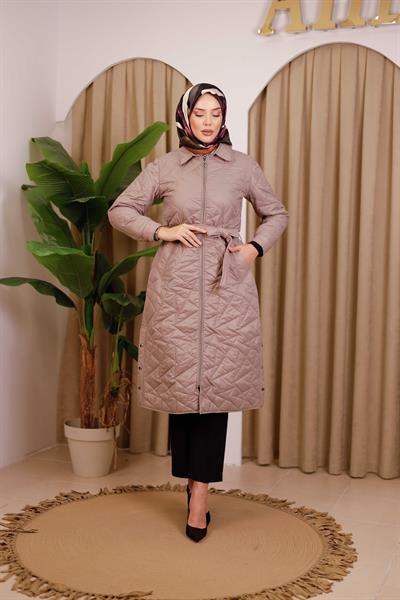 1523 CODE BELTED INFLATABLE QUILTED COAT