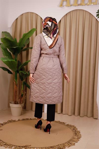 1523 CODE BELTED INFLATABLE QUILTED COAT