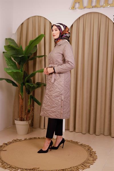 1523 CODE BELTED INFLATABLE QUILTED COAT