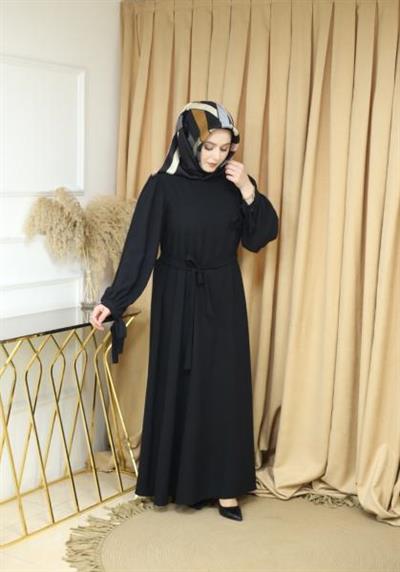 1602 CODE ROBE CEINTURÉE À MANCHES BALLON