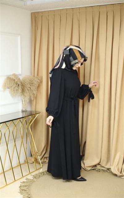 1602 CODE ROBE CEINTURÉE À MANCHES BALLON