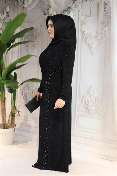 1743 KOD KENDİNDEN SİMLİ ELBİSE