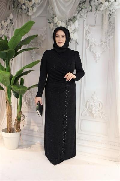 1743 KOD KENDİNDEN SİMLİ ELBİSE