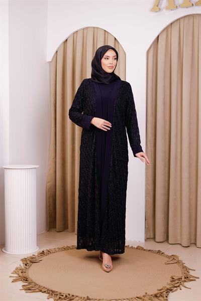 175 CODE SILICONE SELF-PATTERNED ABAYA SUIT
