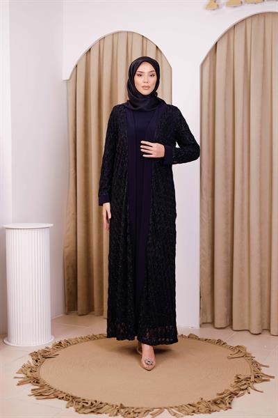 175 CODE SILICONE SELF-PATTERNED ABAYA SUIT
