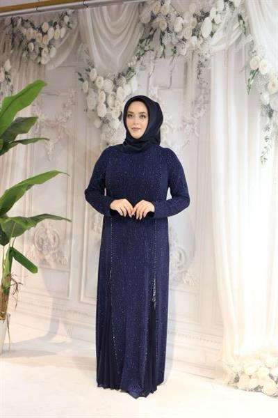 1753 كود 1753 فستان حجري ذاتي التشابه