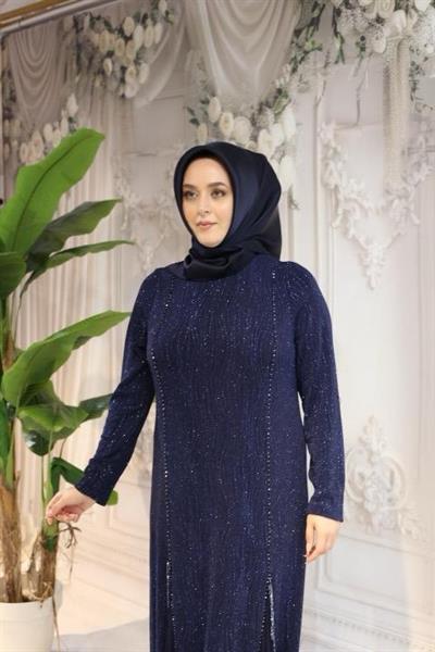 1753 كود 1753 فستان حجري ذاتي التشابه