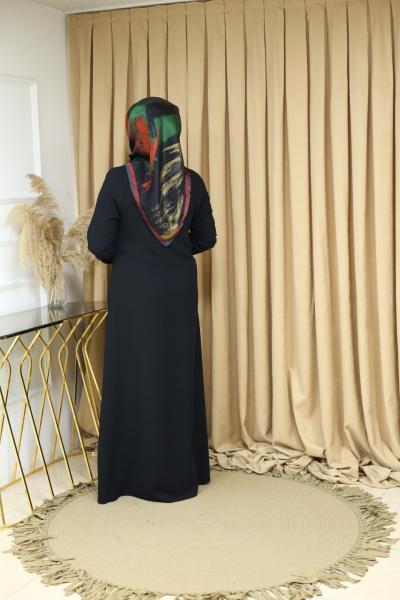 1969 CODE STONE AND GUIPURE DETAILED ABAYA