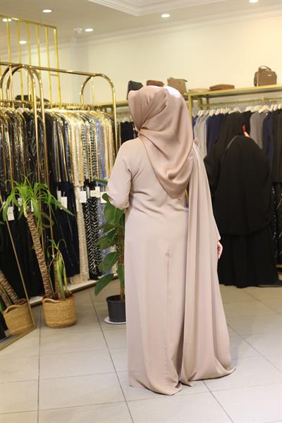 2006 CODE FLOWER DETAIL ONE SLEEVE CAPE DRESS