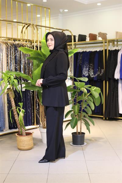 2014 KOD TAŞLI BLAZER CEKET SİYAH