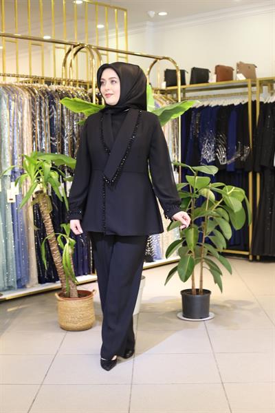 2014 KOD TAŞLI BLAZER CEKET SİYAH