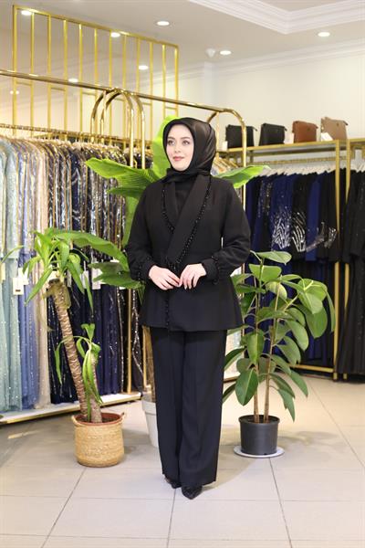 2014 KOD TAŞLI BLAZER CEKET SİYAH