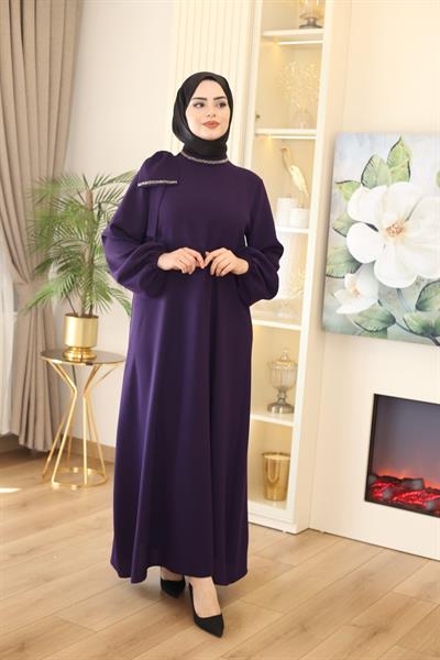 2016 CODE TEK KOL FİYONKLU ELBİSE