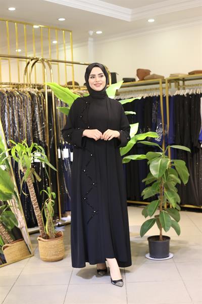 2017 CODE ZIGZAG FLOWER PATTERNED ABAYA SUIT