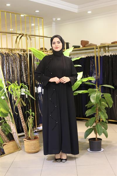 2017 CODE ZIGZAG FLOWER PATTERNED ABAYA SUIT