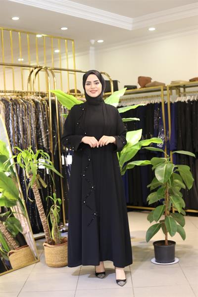 2017 CODE ZIGZAG FLOWER PATTERNED ABAYA SUIT