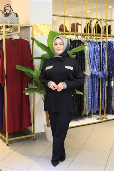 2026 KOD CEP DETAYLI PANTOLONLU TAKIM SİYAH