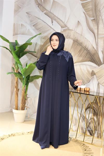 2049 CODE ÉPAULES MARGUERITE GUIPURE ABAYA SUIT