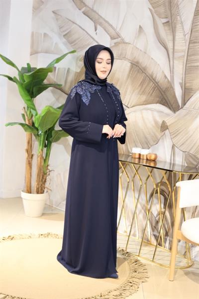 2049 CODE ÉPAULES MARGUERITE GUIPURE ABAYA SUIT